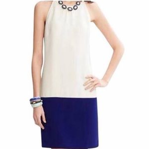 Banana Republic Summer White and Blue Classic Dress